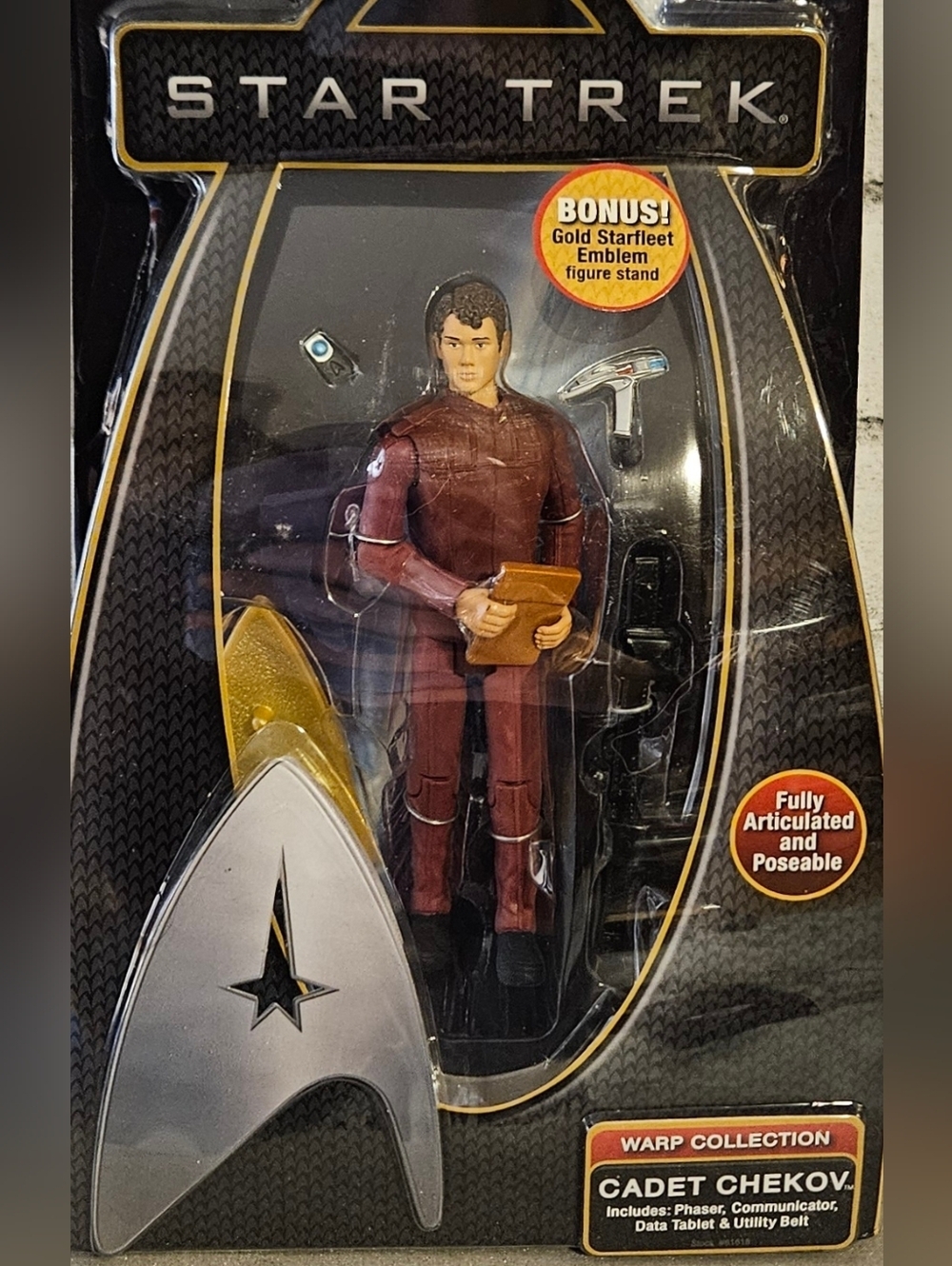 Star Trek 2009 Cadet Chekov Figure Warp Collection NIB Playmates - Picture 3 of 11
